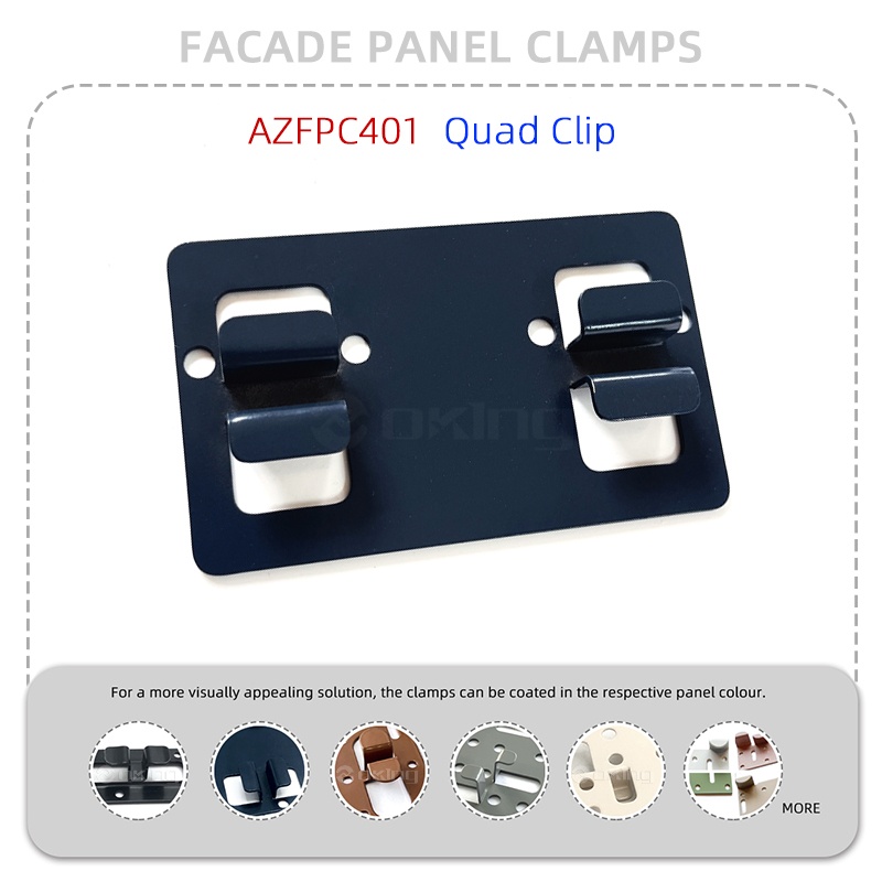AZFPC401 Quad Clip Rustfrit stål Facade panel klemmer System