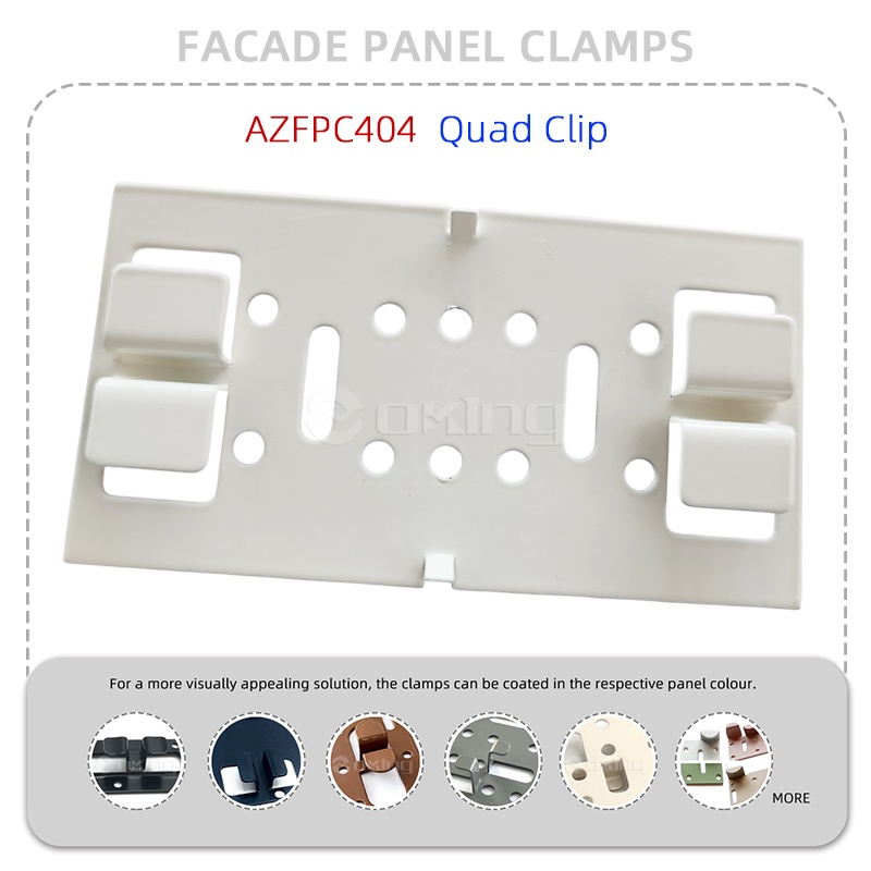 AZFPC404 Quad Clip Rustfrit stål Facade panel klemmer System
