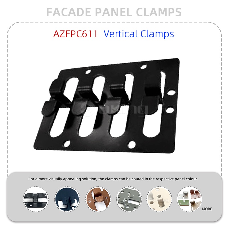 AZFPC611 Vertikale klemmer Rustfrit stål Facadepanelklemmer System